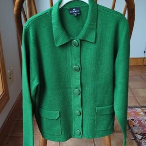 Kelly Green Short Sweater Jacket